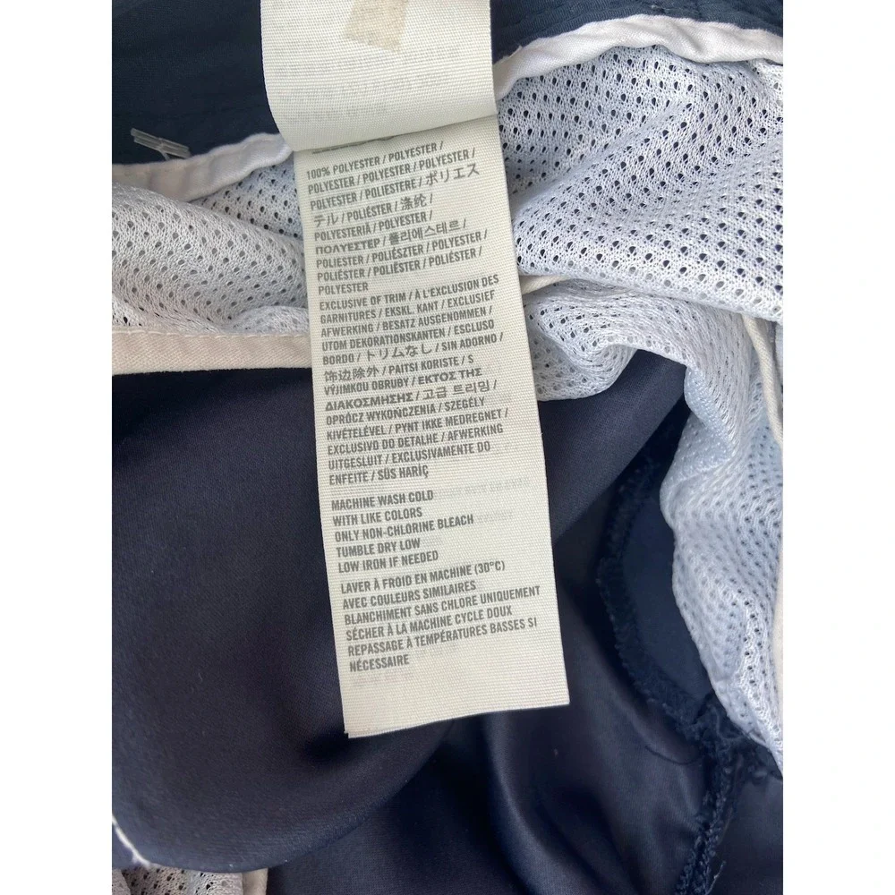 Abercrombie & Fitch Mens‎ Y2K Swim Trunks Size XL Blue Lined Moose Logo Preppy